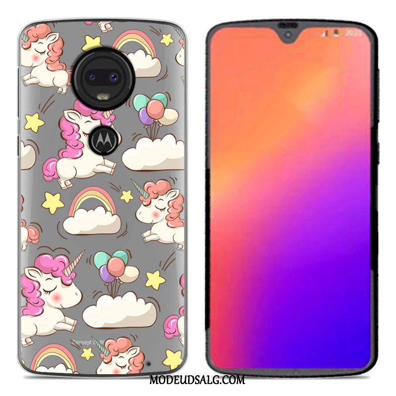 Moto G7 Etui Cartoon Lyserød Cover Silikone-etui Trend