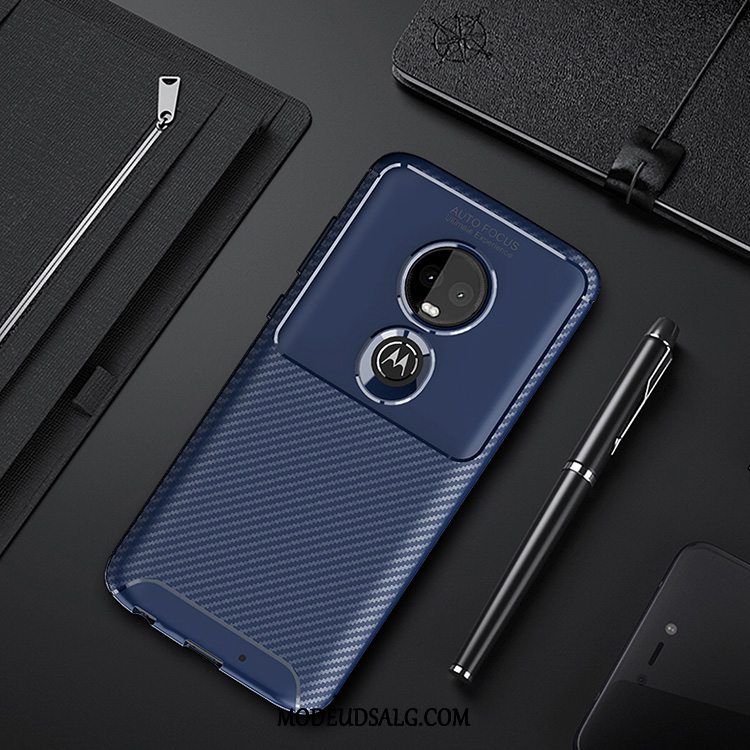 Moto G7 Etui / Cover Cyan Silikone Blød Alt Inklusive