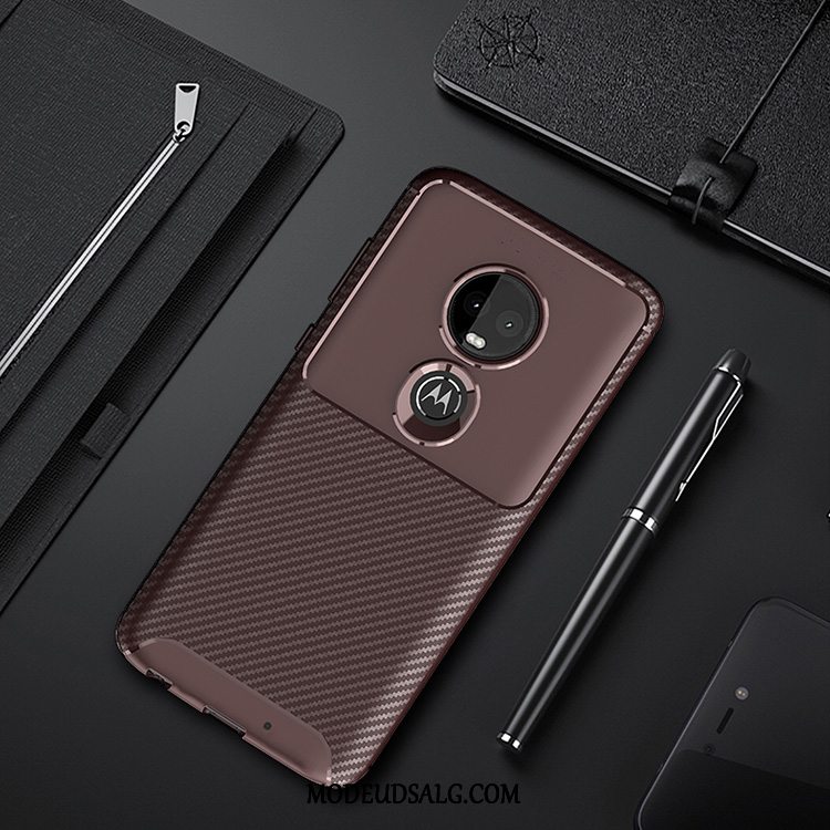 Moto G7 Etui / Cover Cyan Silikone Blød Alt Inklusive