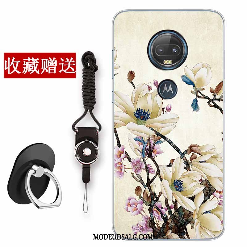 Moto G7 Etui / Cover Vintage Beskyttelse Kunst Blød