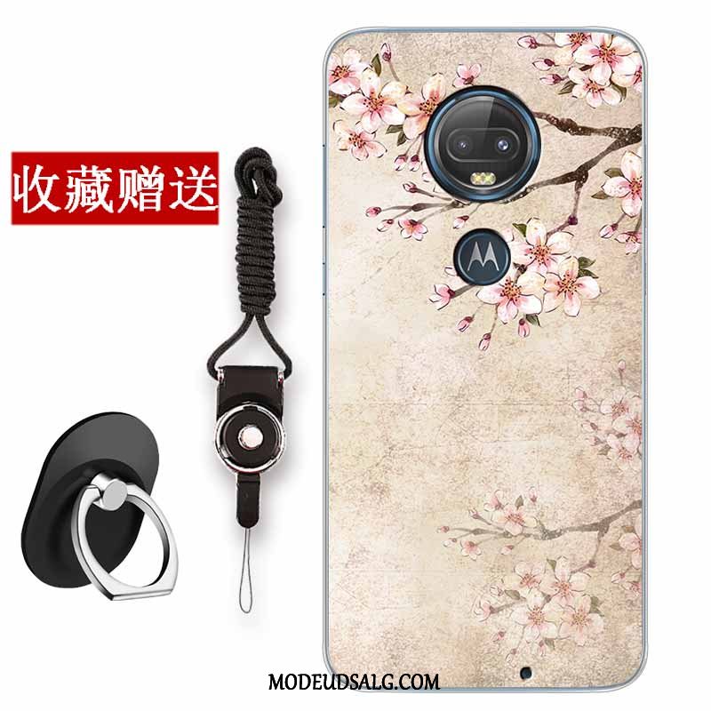 Moto G7 Etui / Cover Vintage Beskyttelse Kunst Blød