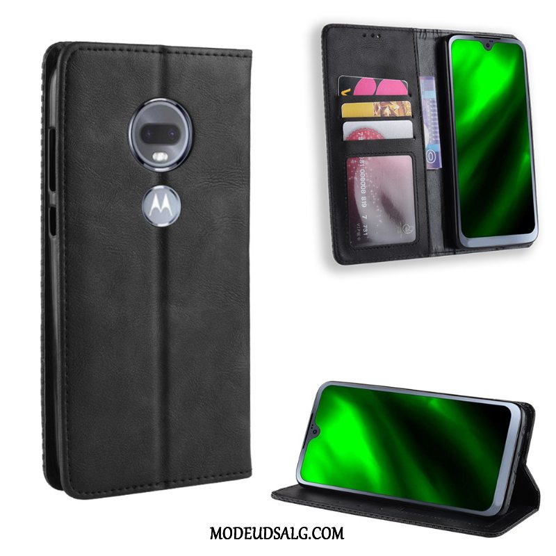 Moto G7 Etui Mønster Vintage Alt Inklusive Kort Folio