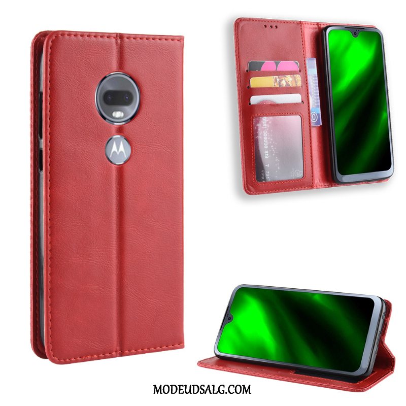 Moto G7 Etui Mønster Vintage Alt Inklusive Kort Folio