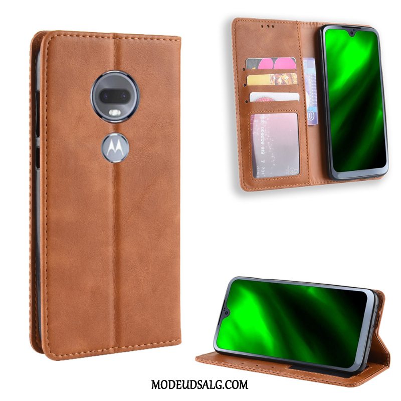 Moto G7 Etui Mønster Vintage Alt Inklusive Kort Folio