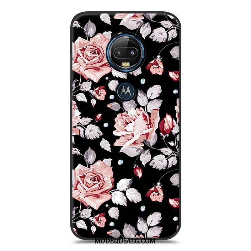 Moto G7 Etui Net Red Beskyttelse Kreativ Nubuck Af Personlighed