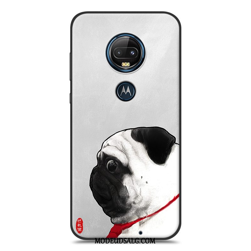 Moto G7 Etui Sort Elskeren Gul Nubuck Silikone