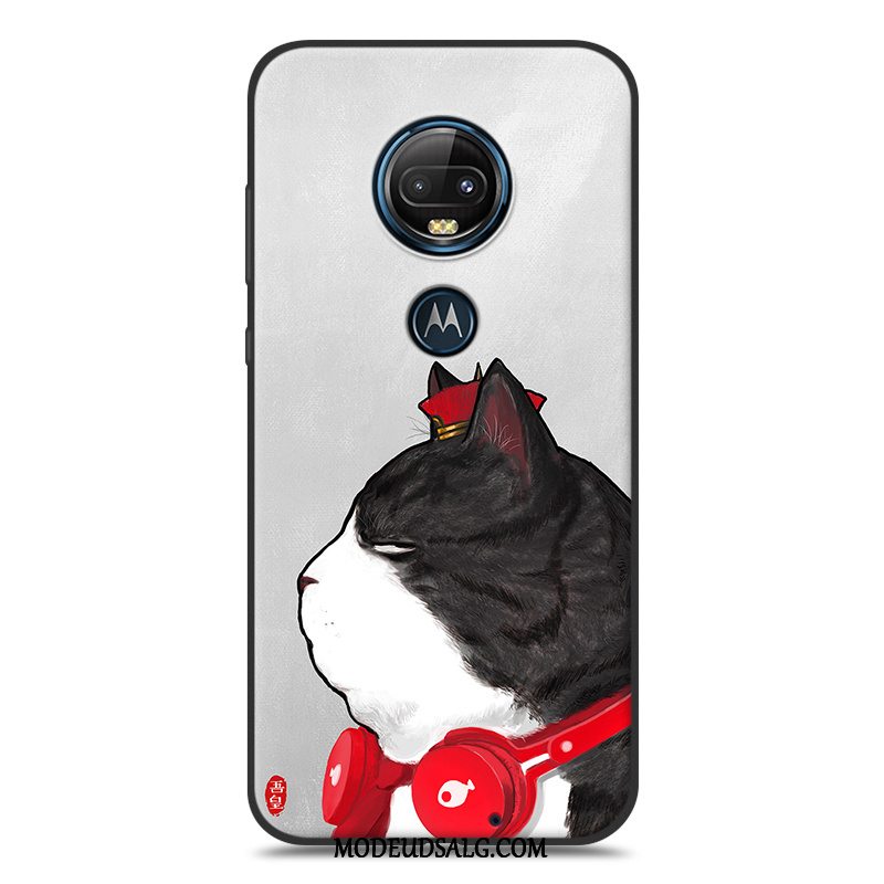 Moto G7 Etui Sort Elskeren Gul Nubuck Silikone