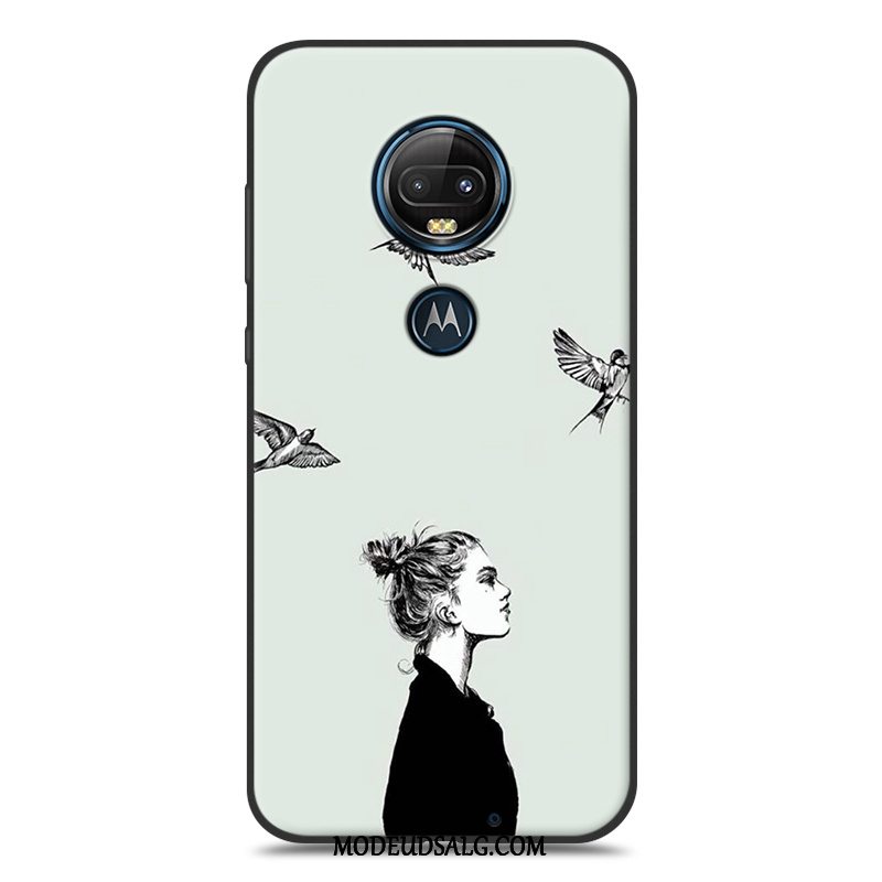 Moto G7 Etui Sort Elskeren Gul Nubuck Silikone