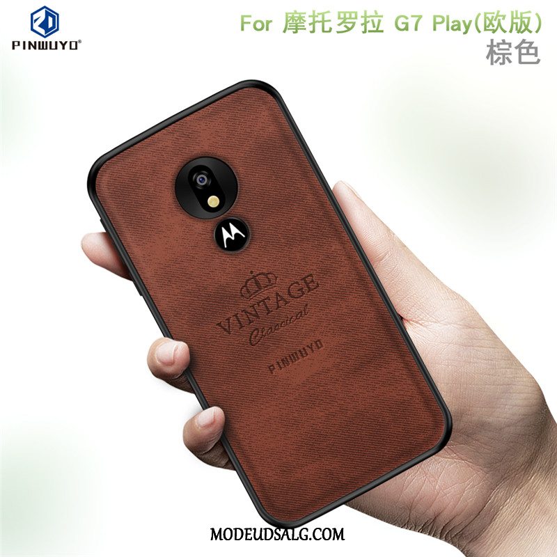 Moto G7 Play Etui Blød Mønster Klud Cover Beskyttelse