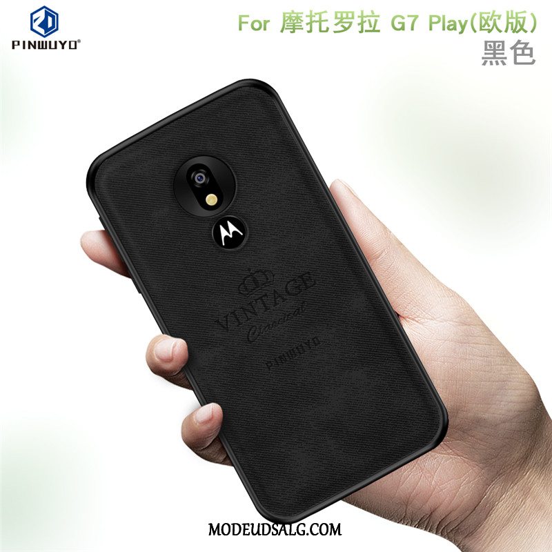 Moto G7 Play Etui Blød Mønster Klud Cover Beskyttelse