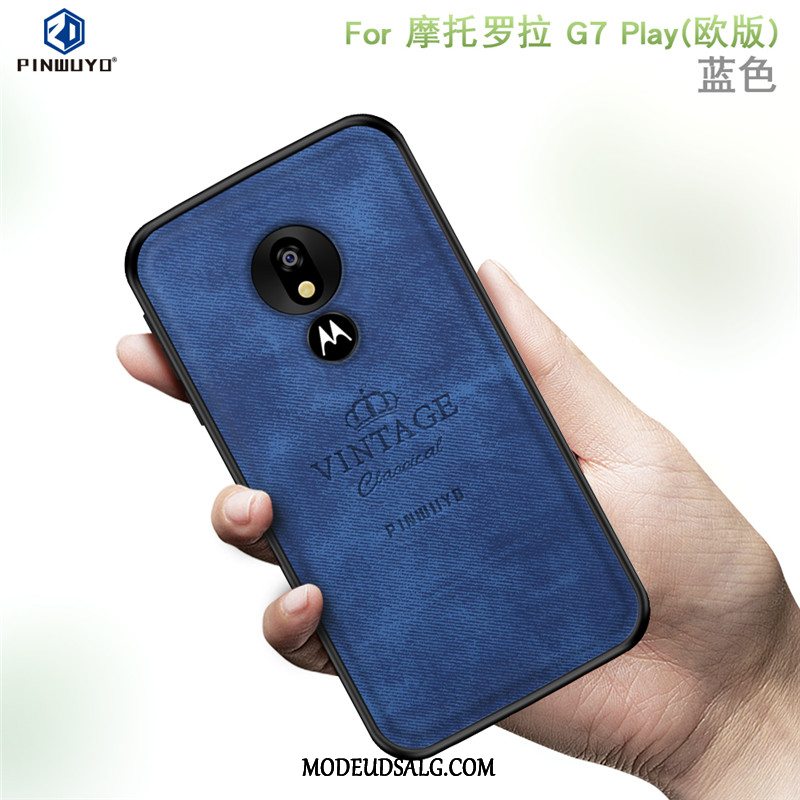 Moto G7 Play Etui Blød Mønster Klud Cover Beskyttelse