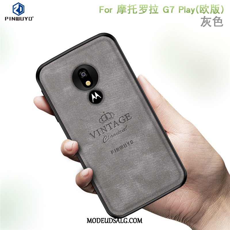 Moto G7 Play Etui Blød Mønster Klud Cover Beskyttelse