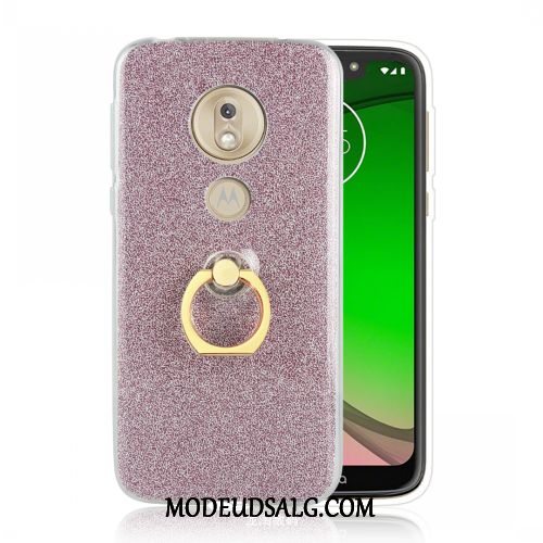 Moto G7 Play Etui Europa Blød Cover Ring Hvid