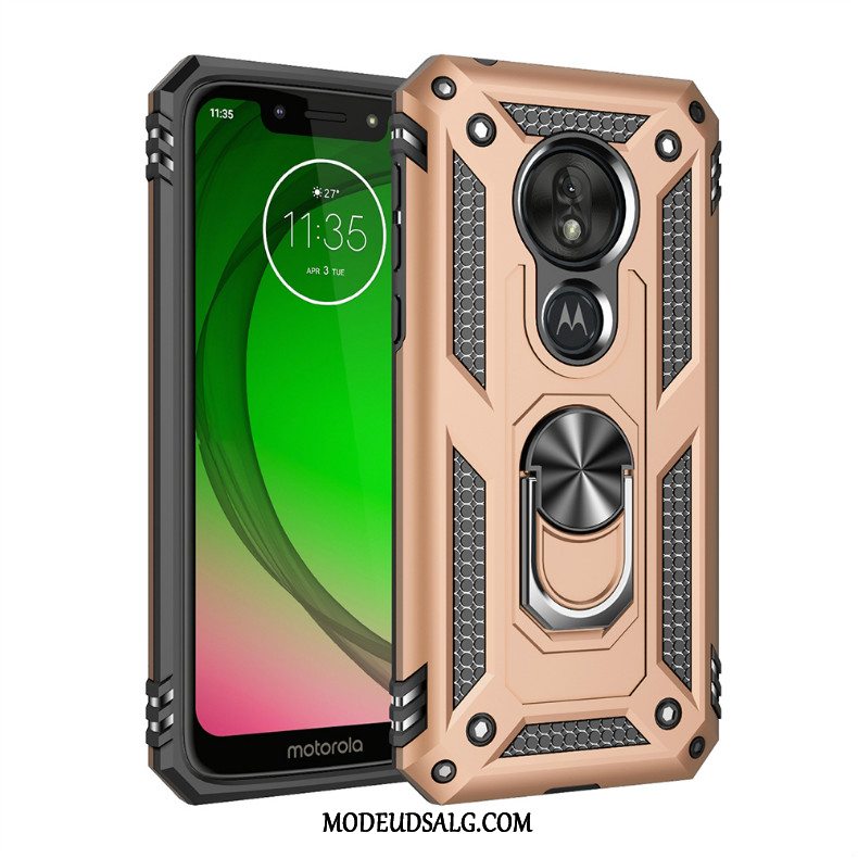 Moto G7 Play Etui Rød Bil Magnetisk Tre Forsvar Cover