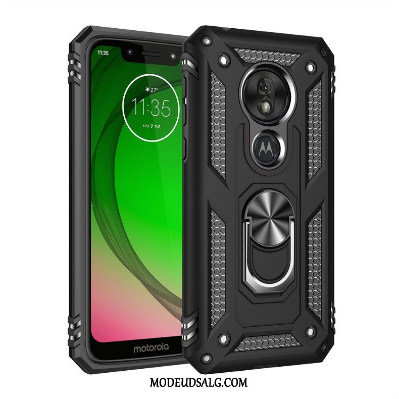 Moto G7 Play Etui Rød Bil Magnetisk Tre Forsvar Cover