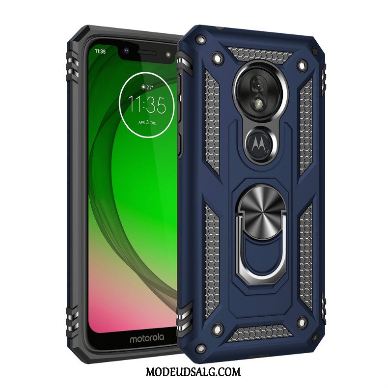 Moto G7 Play Etui Rød Bil Magnetisk Tre Forsvar Cover