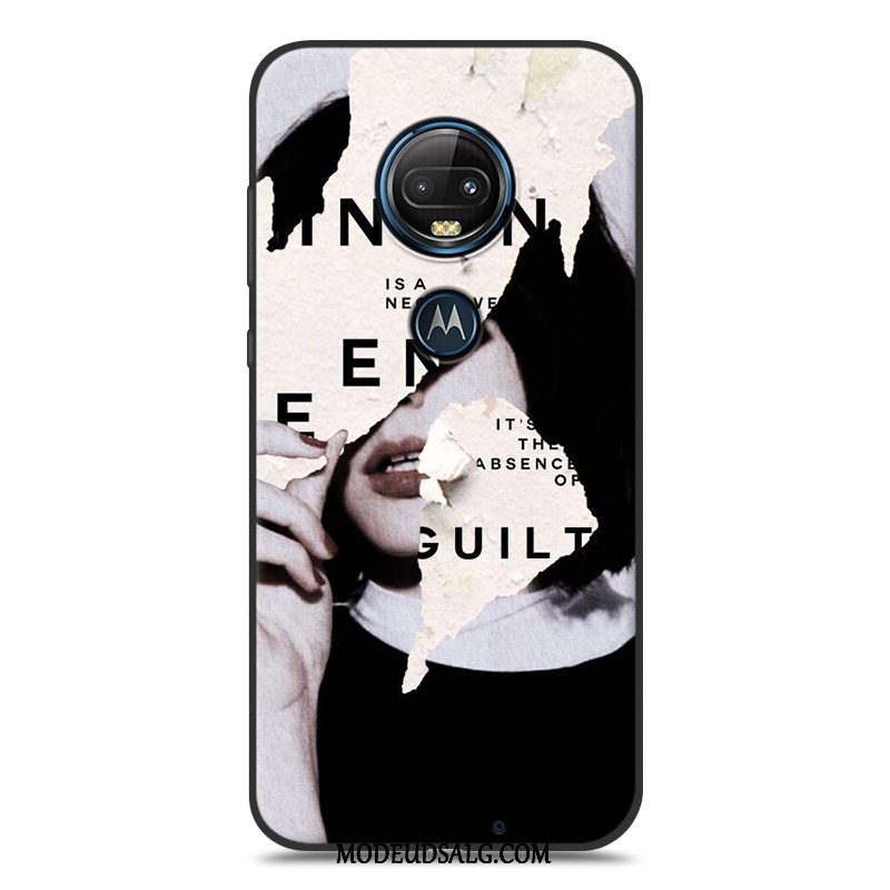 Moto G7 Plus Etui Cover Cartoon Gul Vind Blød