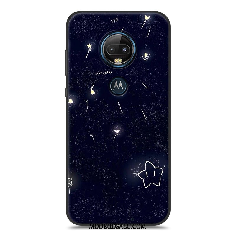 Moto G7 Plus Etui Cover Cartoon Gul Vind Blød