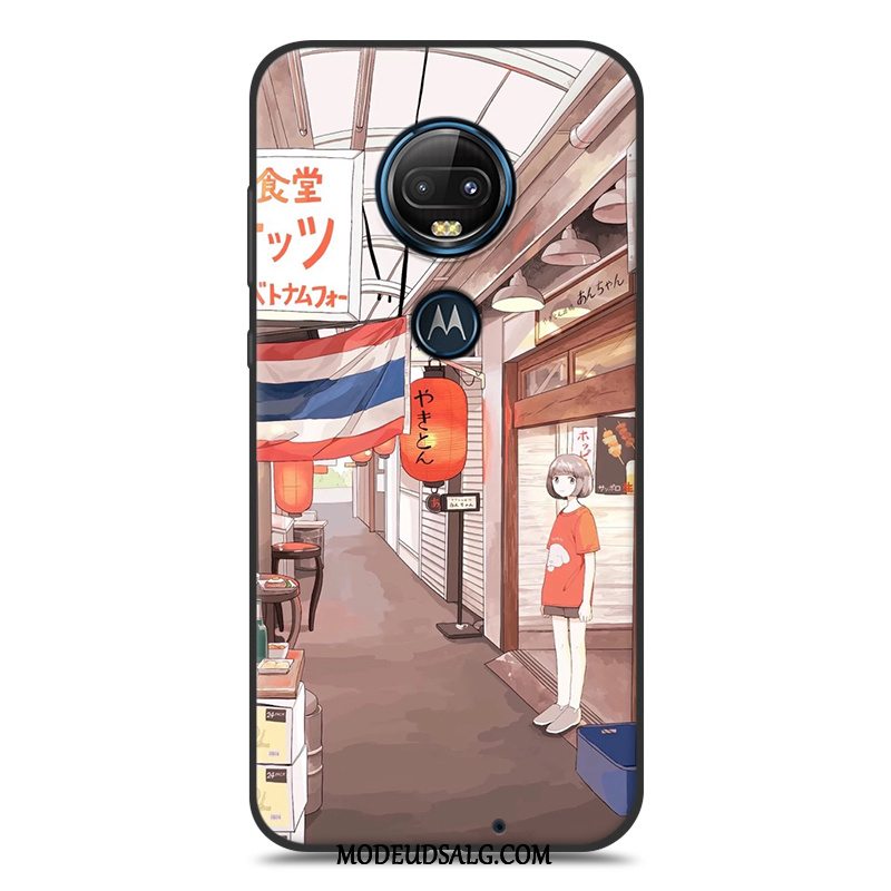 Moto G7 Plus Etui / Cover Lille Sektion Silikone Kunst Frisk Hvid