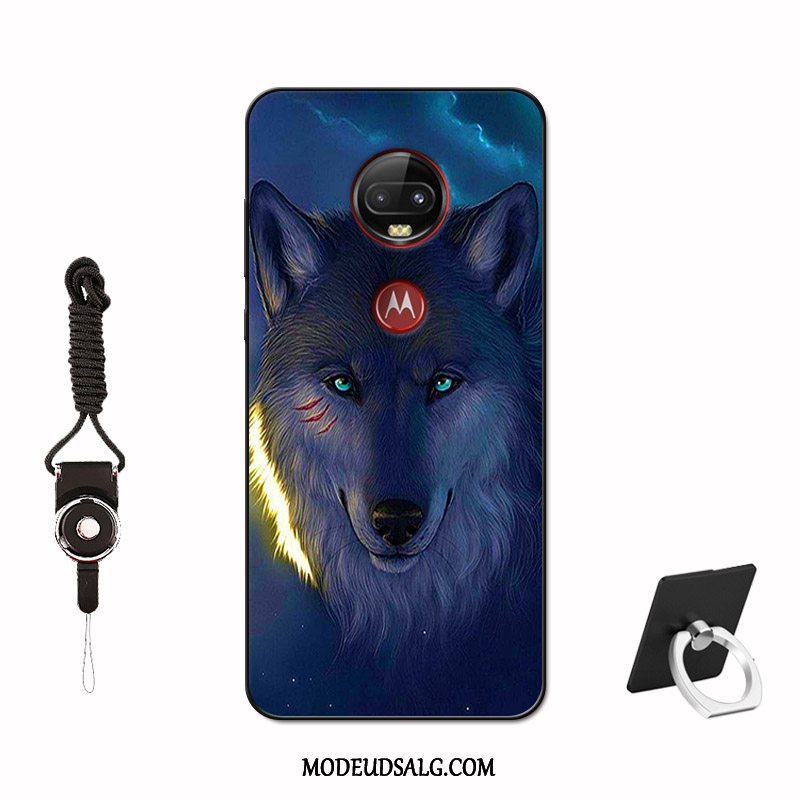 Moto G7 Plus Etui Elskeren Malet Hærdning Skridsikre Net Red