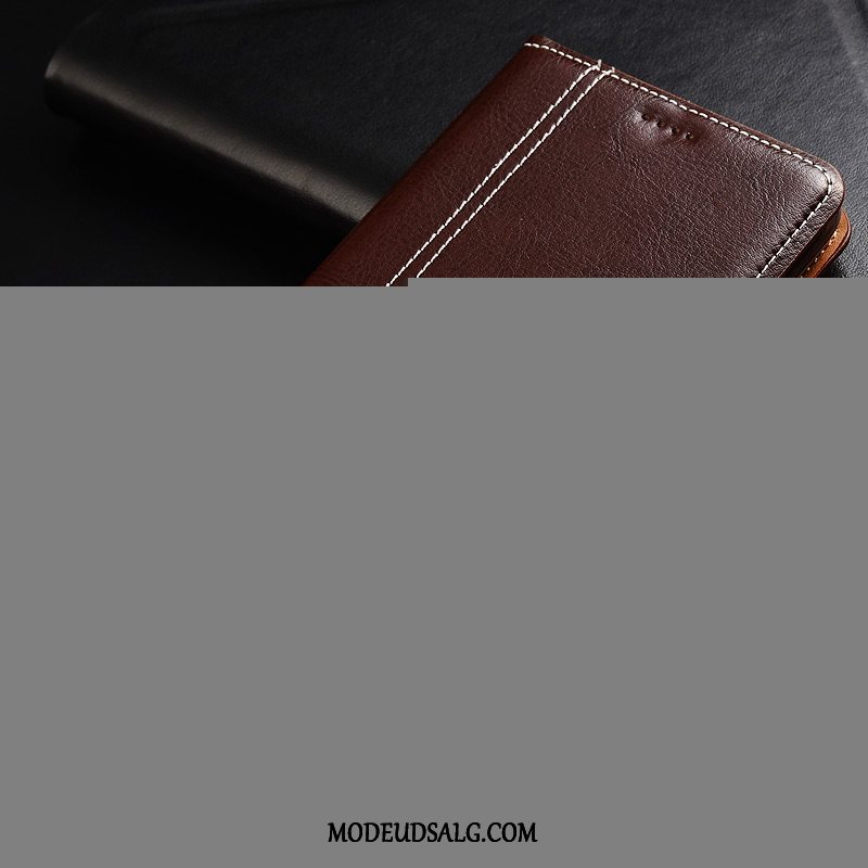 Moto G7 Plus Etui Mønster Luksus Folio Brun Ny