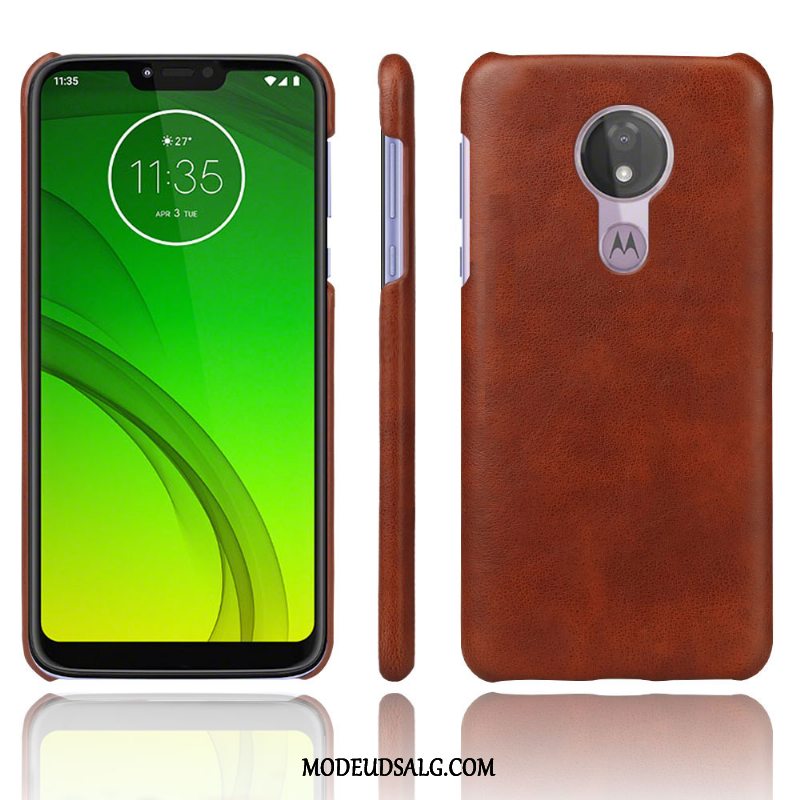 Moto G7 Power Etui Beskyttelse Grå Dyb Farve Vintage Cover