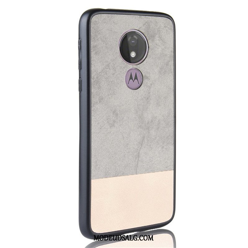 Moto G7 Power Etui Denim Beskyttelse Blandede Farver Sort Cover