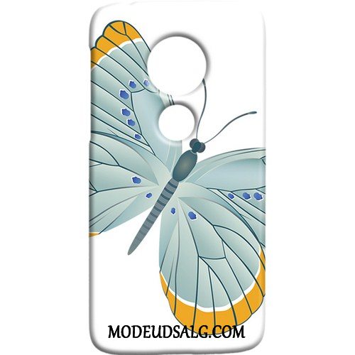 Moto G7 Power Etui Frisk Cover Lilla Nubuck Kunst