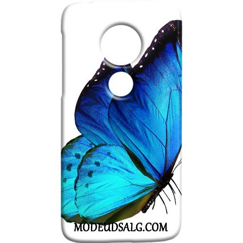 Moto G7 Power Etui Frisk Cover Lilla Nubuck Kunst