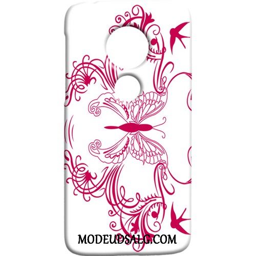 Moto G7 Power Etui Frisk Cover Lilla Nubuck Kunst