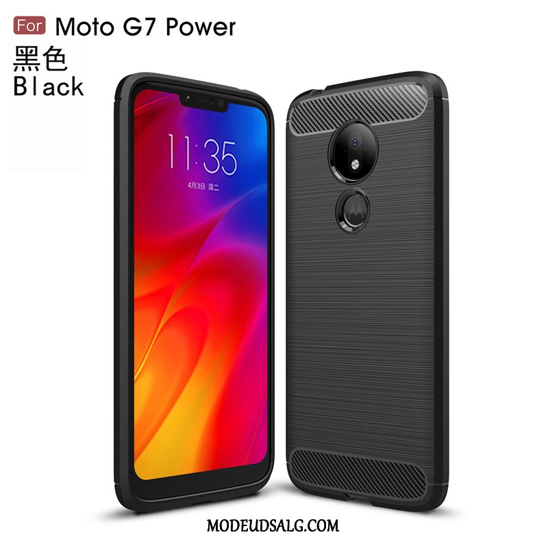 Moto G7 Power Etui Grå Trend Anti-fald Ny Silke