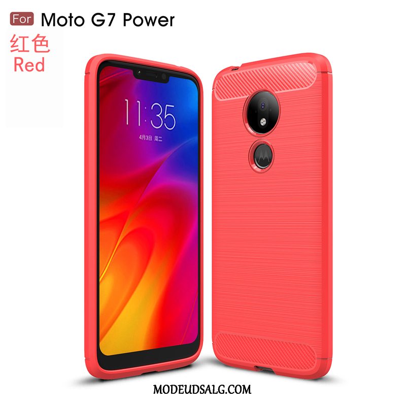 Moto G7 Power Etui Grå Trend Anti-fald Ny Silke