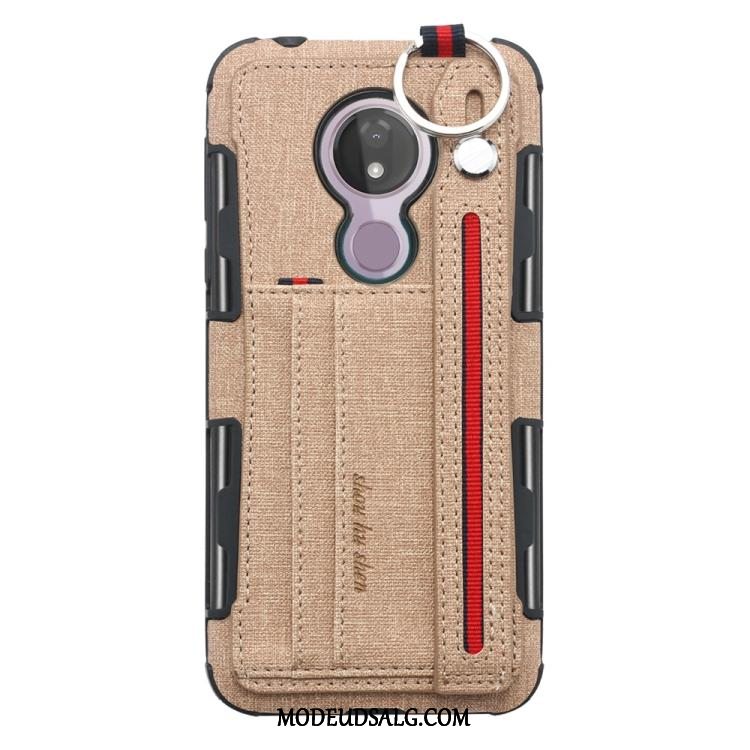 Moto G7 Power Etui Kort Khaki Cover Beskyttelse Kreativ