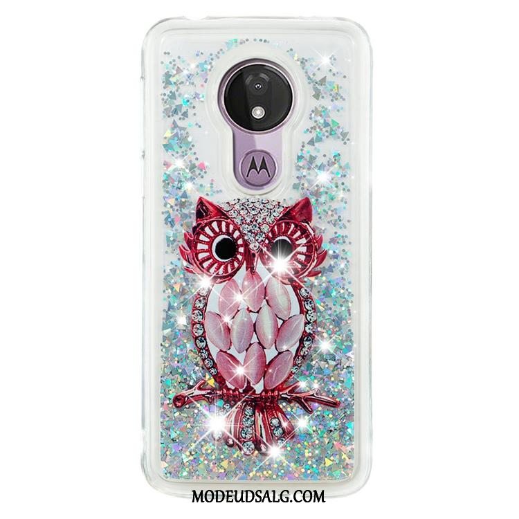 Moto G7 Power Etui Kreativ Lilla Cartoon Smuk Alt Inklusive