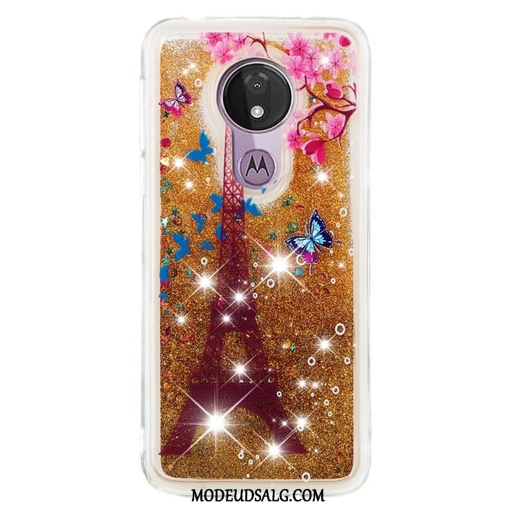 Moto G7 Power Etui Kreativ Lilla Cartoon Smuk Alt Inklusive