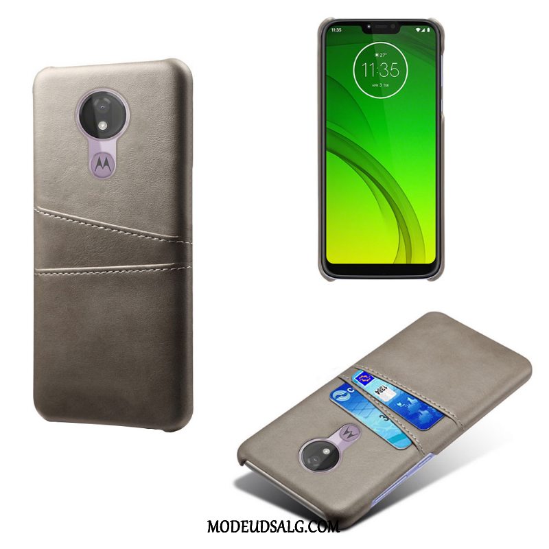 Moto G7 Power Etui Kvalitet Læder Lædertaske Vintage Kort