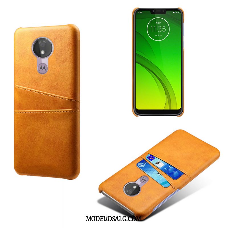 Moto G7 Power Etui Kvalitet Læder Lædertaske Vintage Kort