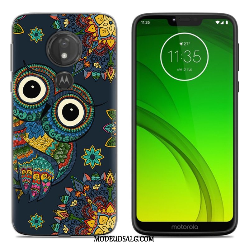 Moto G7 Power Etui Ny Malet Cartoon Blød Cover