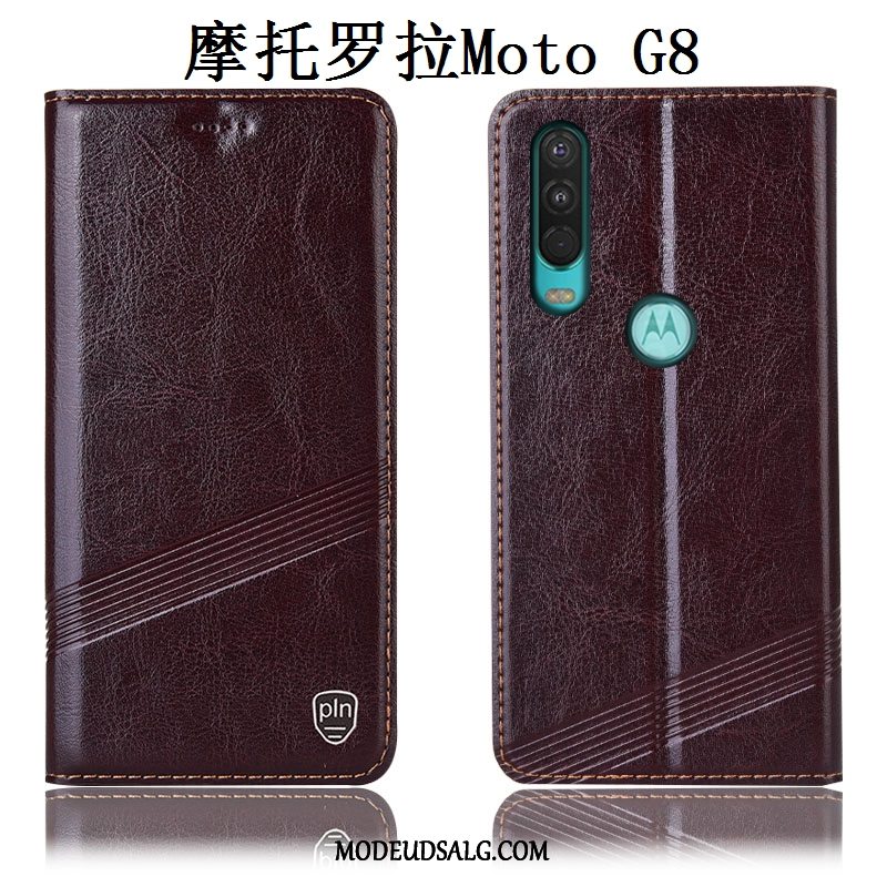 Moto G8 Etui Beskyttelse Anti-fald Alt Inklusive Rød Cover