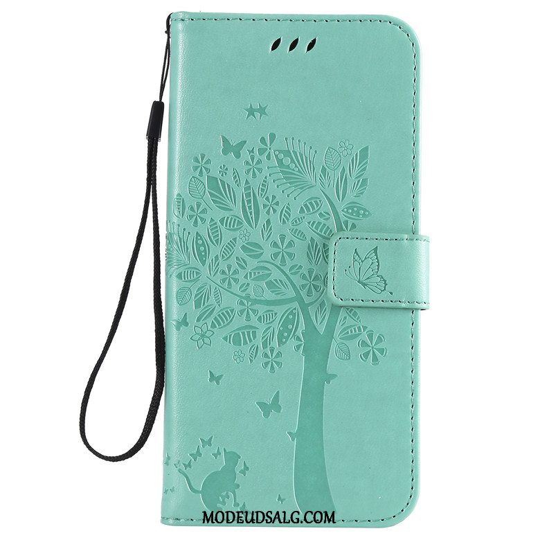 Moto G8 Etui / Cover Tree Rød Alt Inklusive Lædertaske Beskyttelse