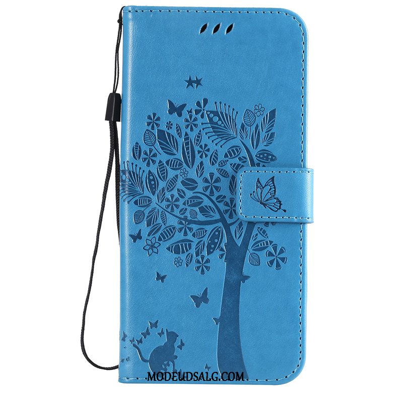 Moto G8 Etui / Cover Tree Rød Alt Inklusive Lædertaske Beskyttelse