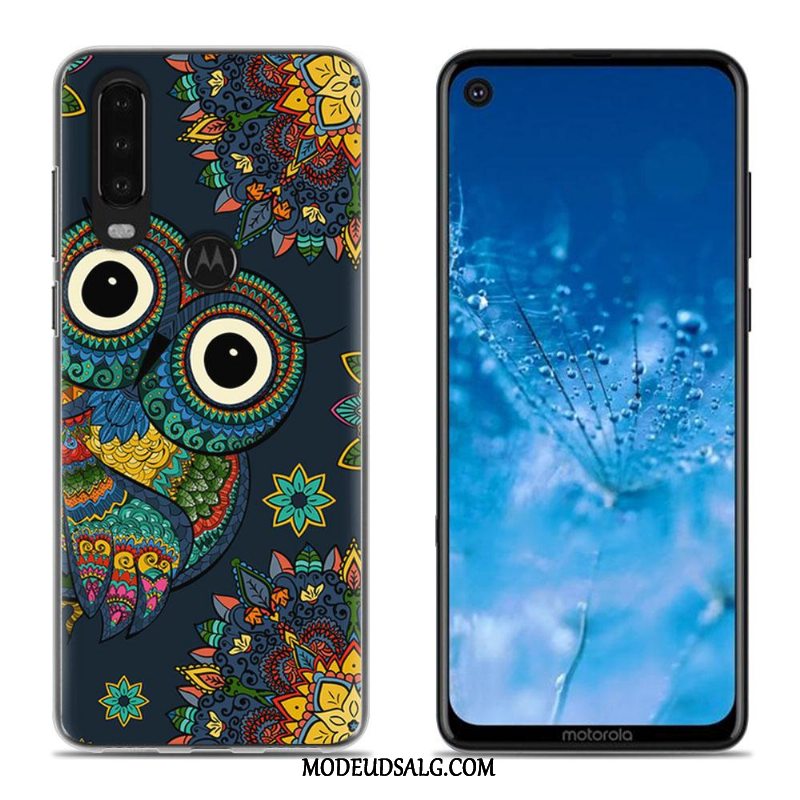 Moto G8 Etui Salg Silikone Malet Hvid Cover