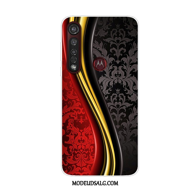 Moto G8 Plus Etui Alt Inklusive Anti-fald Cover Cartoon Rød