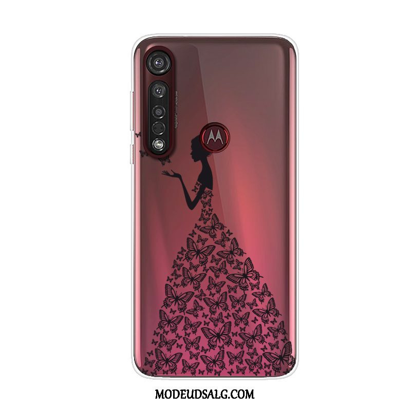 Moto G8 Plus Etui Alt Inklusive Anti-fald Cover Cartoon Rød