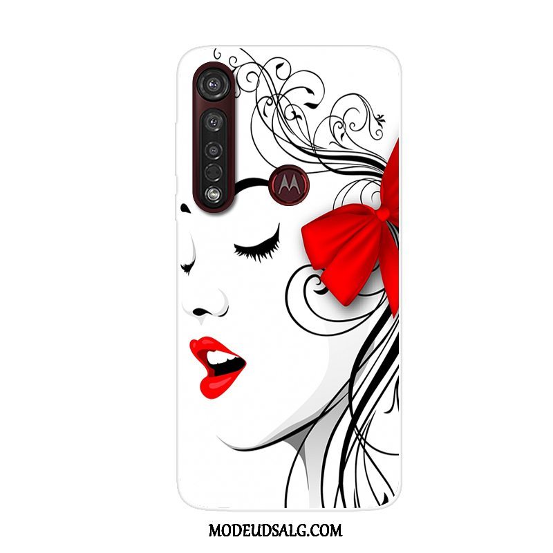 Moto G8 Plus Etui Alt Inklusive Anti-fald Cover Cartoon Rød