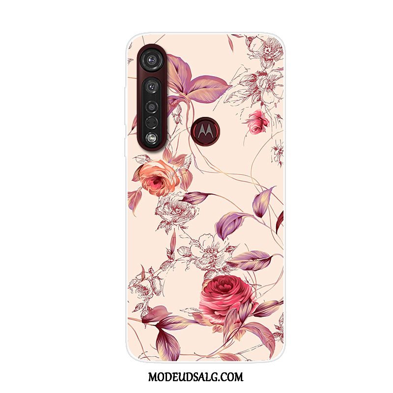 Moto G8 Plus Etui Alt Inklusive Anti-fald Cover Cartoon Rød