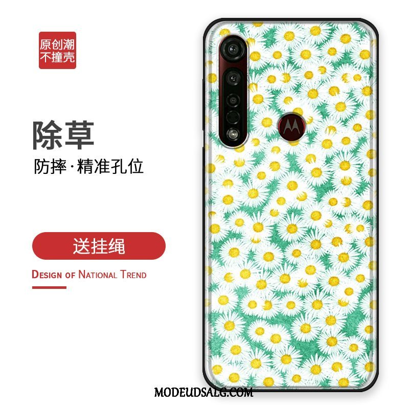 Moto G8 Plus Etui Anti-fald Silikone Cover Sort Af Personlighed