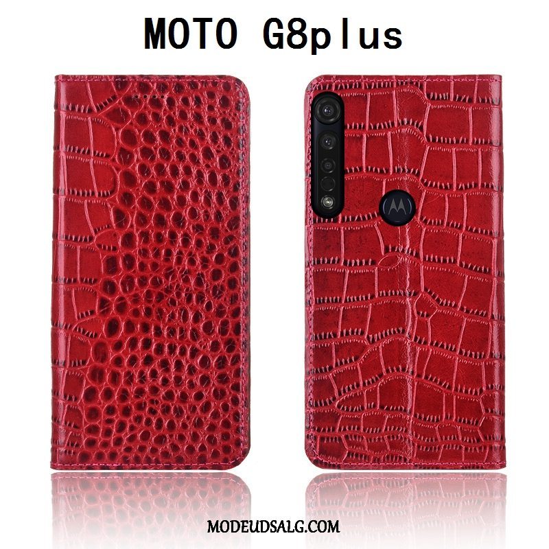 Moto G8 Plus Etui Blød Krokodille Beskyttelse Anti-fald Cover