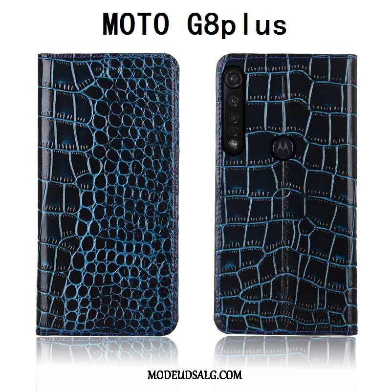 Moto G8 Plus Etui Blød Krokodille Beskyttelse Anti-fald Cover