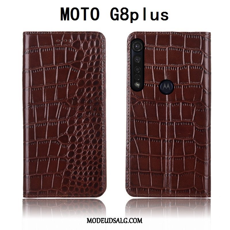 Moto G8 Plus Etui Blød Krokodille Beskyttelse Anti-fald Cover